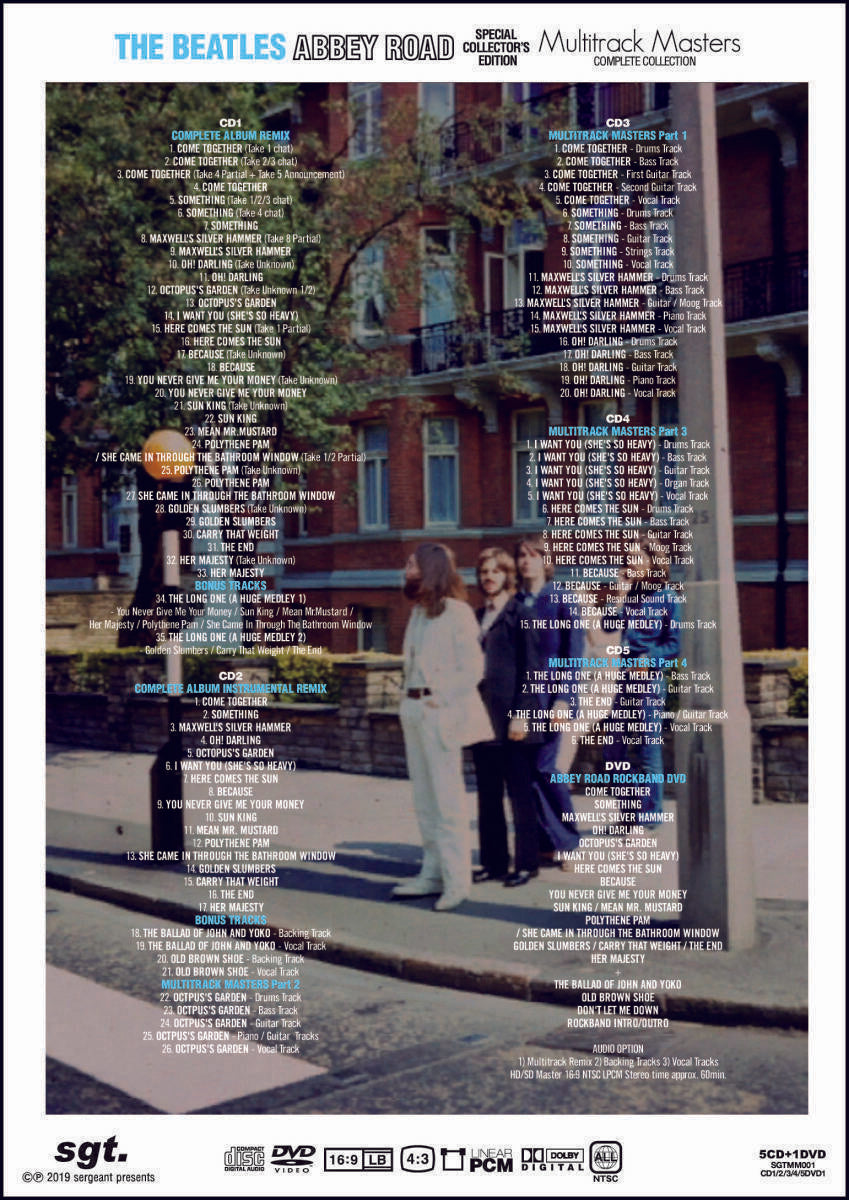 The Beatles Abbey Road Rock Band Multitrack Master 5 CD 1 DVD 6 Discs Case Set
