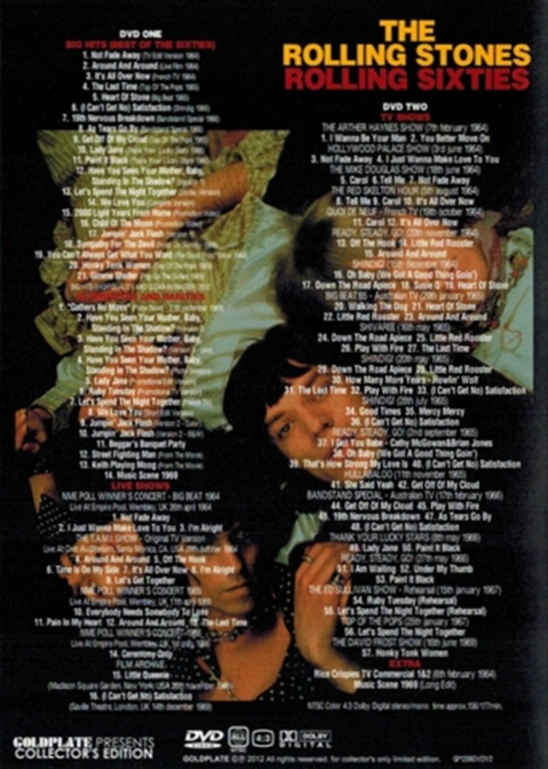 The Rolling Stones Rolling Sixties Special Edition 2DVD Video Archives From The 60'S