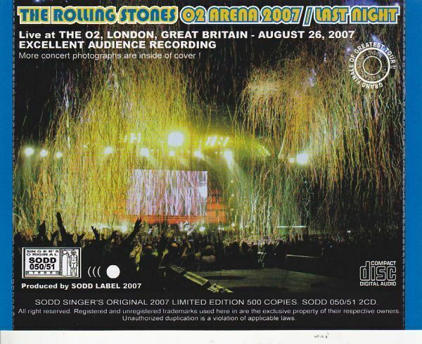 The Rolling Stones O2 Arena London Great Britain August 2007 6CD Set of 3