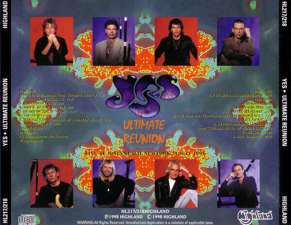 Yes Ultimate Reunion 1994 Jones Beach 2CD