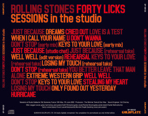 The Rolling Stones Forty Licks Sessions In The Studio Guillaume Tell CD 1 Disc