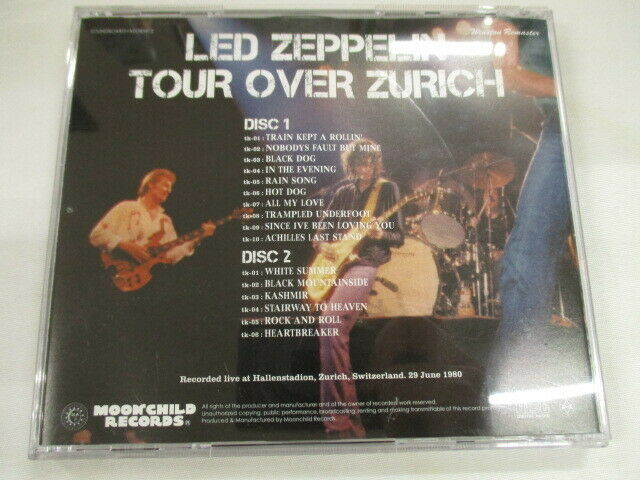 Led Zeppelin Tour Over Zurich Winston Remaster 1980 2CD Moonchild