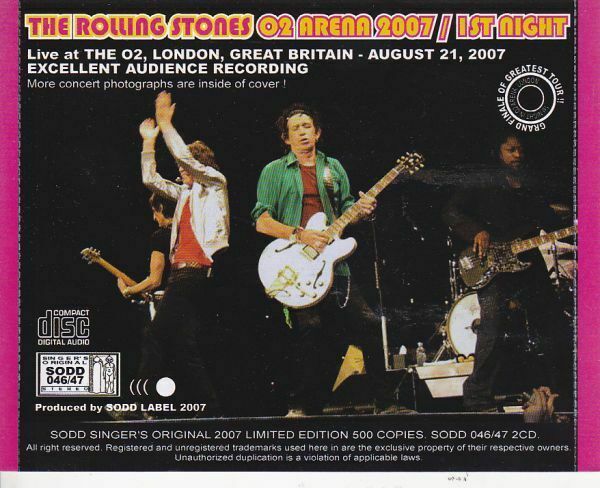 The Rolling Stones O2 Arena London Great Britain August 2007 6CD Set of 3