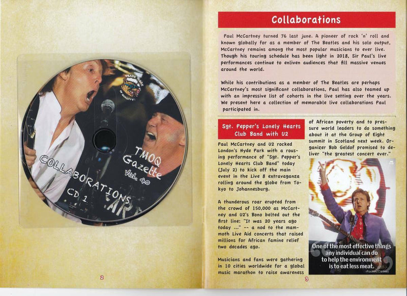 Paul McCartney Collaborations TMOQ Gazette Vol.40 HMC 2CD Booklet