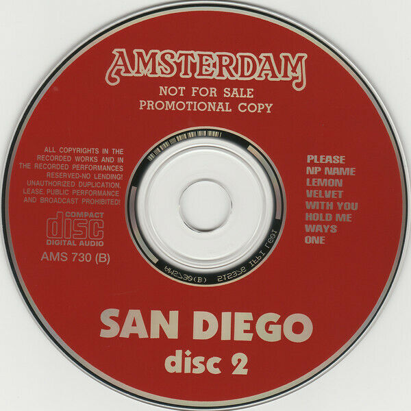 U2 San Diego 1997 2CD Amsterdam