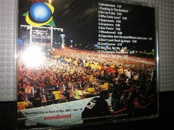 Oasis Rock In Rio III 2001 January 14 Brazil CD 2 Discs 17 Tracks Music Pops F/S