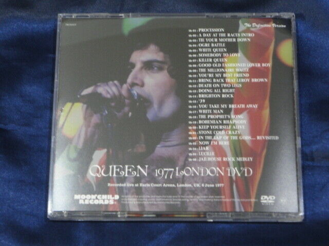 Queen 1977 London DVD The Definitive Version Moonchild Records 1 Disc Case Set