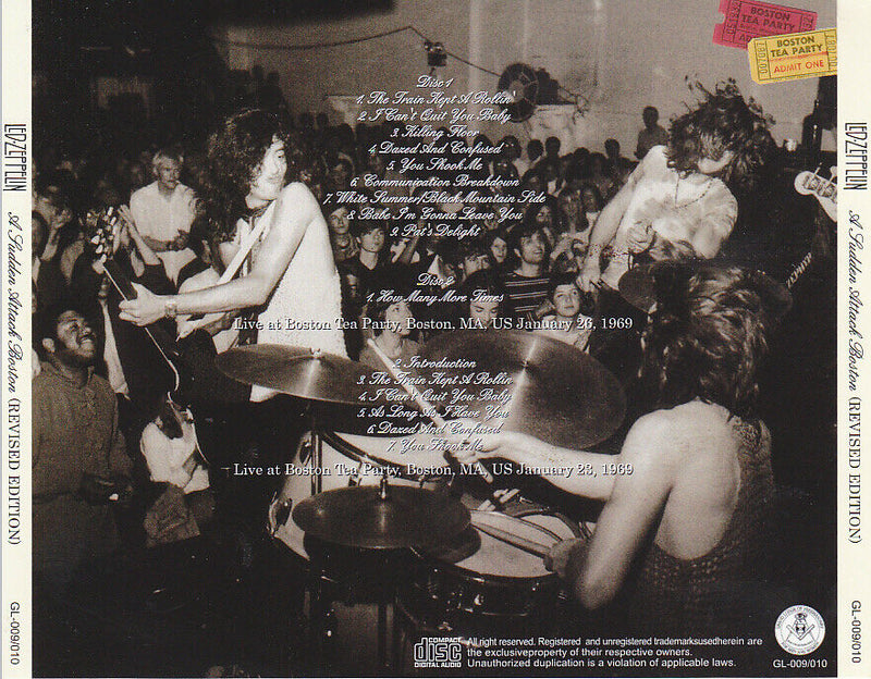Led Zeppelin A Sudden Attack Boston Revised Edition 1969 2CD