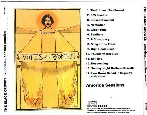 The Black Crowes Amorica Another Session CD 1 Disc 14 Tracks
