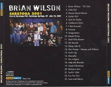 Load image into Gallery viewer, Brian Wilson Saratoga 2001 July 15th New York CD 1 Disc 23 Tracks Music Rock F/S

