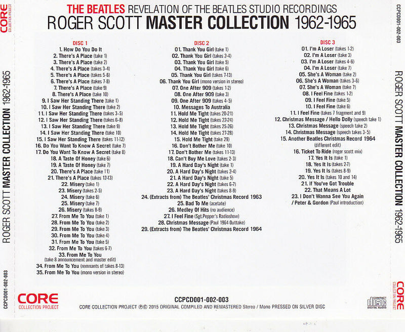 The Beatles Roger Scott Master Collection CD 6 Discs Set 1962 - 1969 No Case F/S
