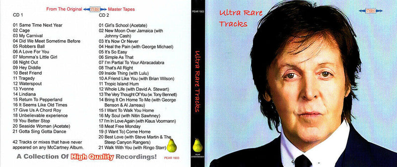 Paul McCartney Ultra Rare Tracks Pear Entertainment 1903 CD 2 Discs Set Music