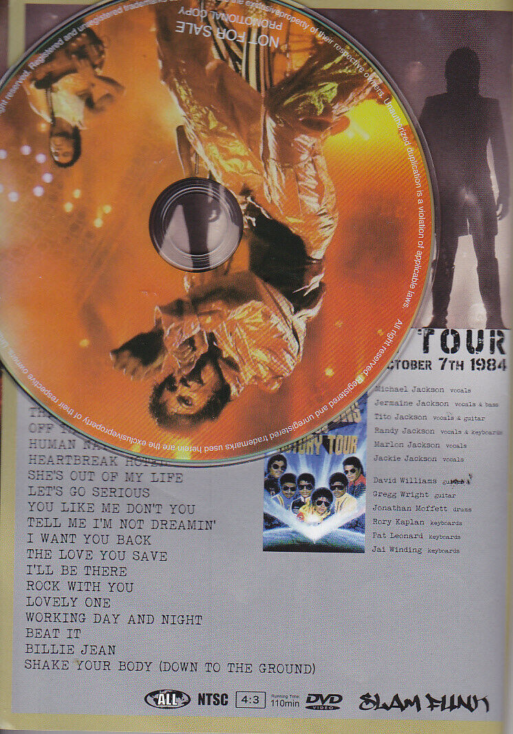 Michael Jackson Jacksons Victory Tour 1984 Toronto pressed DVD Pro-Shot 110min