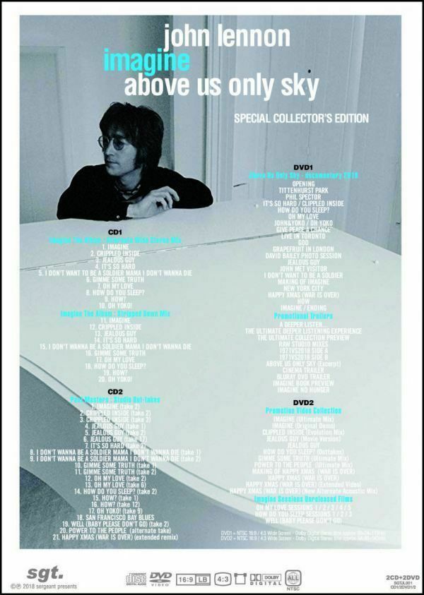 John Lennon Imagine Above Us Only Sky Special Collector's Edition 2 CD 2 DVD Set