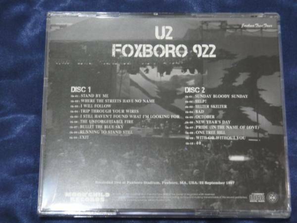U2 Foxboro 922 Joshua Tree Tour 1987 2CD Moonchild Records