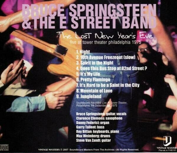 Bruce Springsteen & The E Street Band The Lost New Year's Eve 1975 1CD 9 Tracks