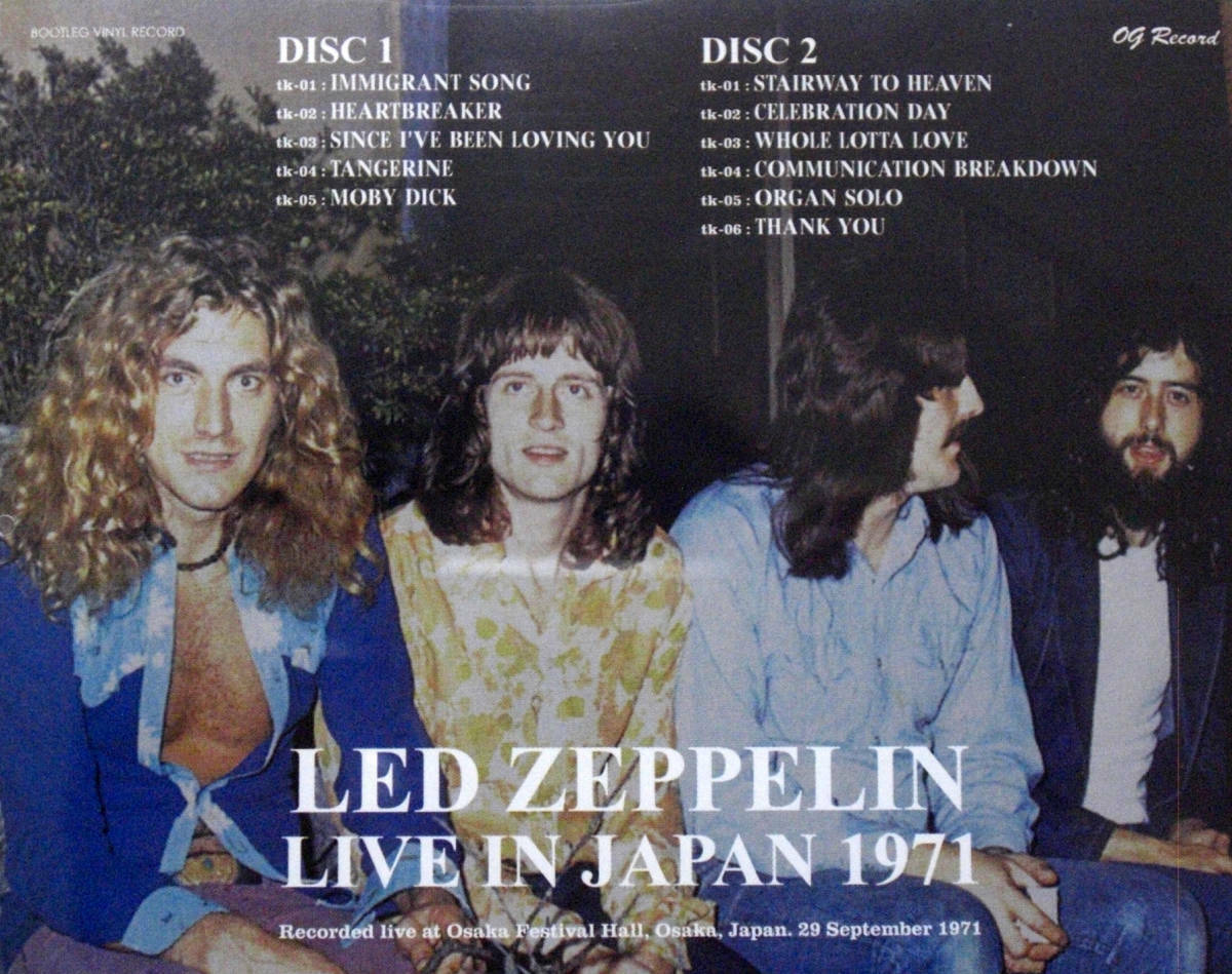 Led Zeppelin Live In Japan 1971 OG Record CD 2 Discs 10 Tracks