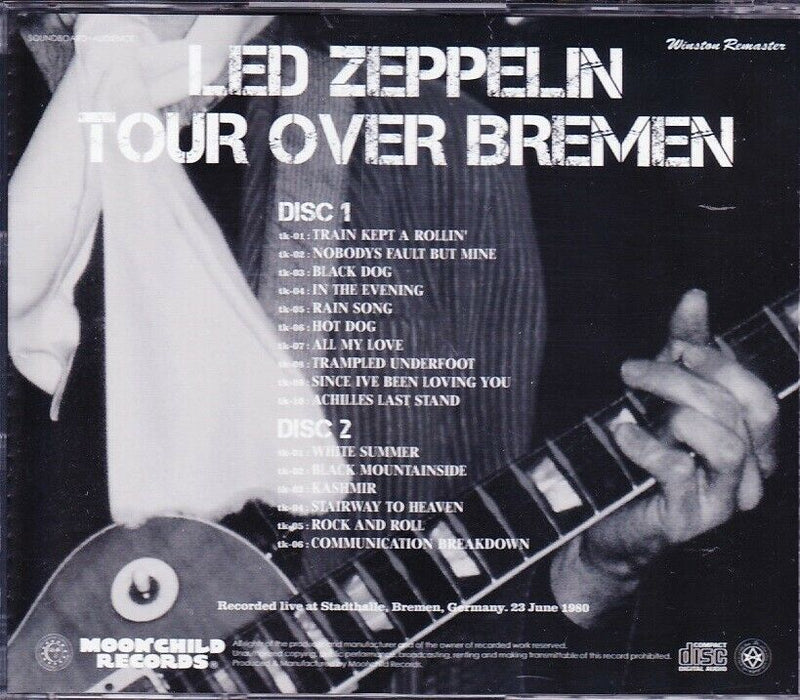 Led Zeppelin Tour Over Bremen Winston Remaster 1CD 16 Tracks Moonchild Soundboard