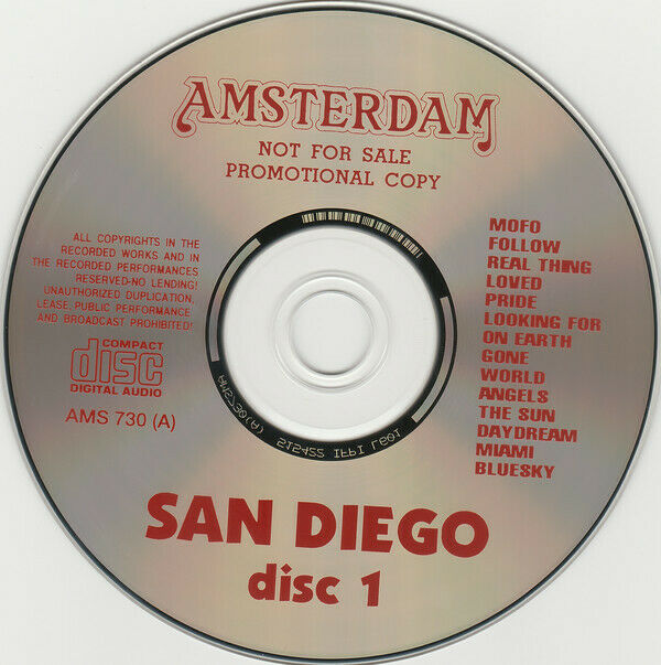 U2 San Diego 1997 2CD Amsterdam