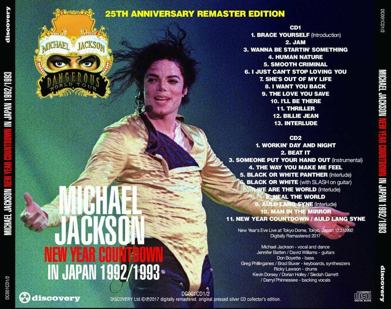Michael Jackson New Year Countdown In Japan 1992-93 25th Anniversary Remaster CD