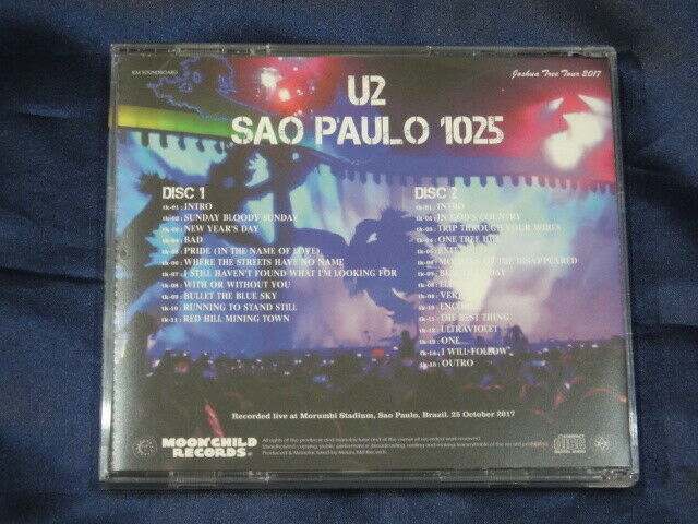 U2 Sao Paulo 1025 Joshua Tree Tour 2017 2CD Moonchild Records