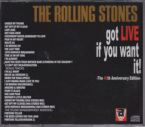 The Rolling Stones Got Live If You Want It 45th Anniversary Edition CD 1 Disc