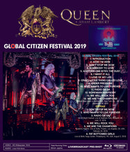 Load image into Gallery viewer, Queen Adam Lambert Global Citizen Festival 2019 Blu-ray 1BDR
