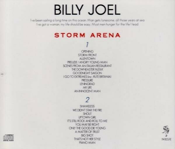 Billy Joel The Storm Arena '90 2CD 30 Tracks Soundboard