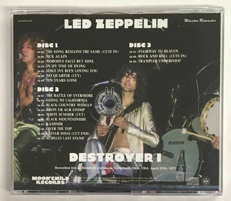 Led Zeppelin Destroyer 1 & 2 1977 Winston Remaster 6CD Set Moonchild