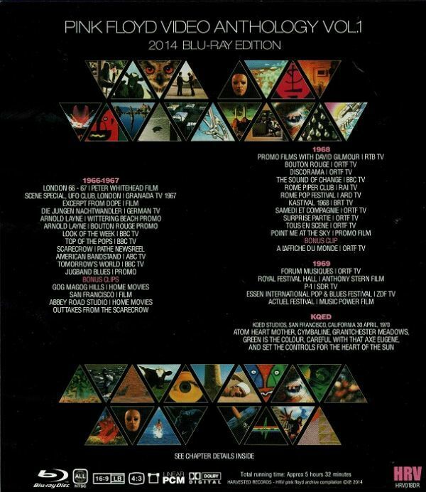 Pink Floyd Video Anthology Vol. 1 & 2 Blu-ray 2 Discs Case Set