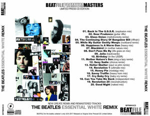 The Beatles Essential White Remix 2018 Beatfile Premium Masters CD 1 Disc Music