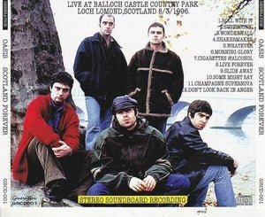 Oasis Scotland Forever Loch Lomond 1996 August 3 CD 1 Disc 12 Tracks Music Rock