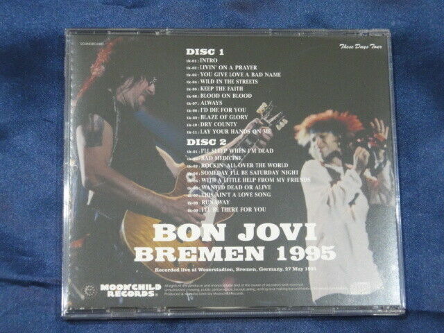 Bon Jovi Bremen 1995 2CD 20 Tracks Moonchild Records – Music Lover 