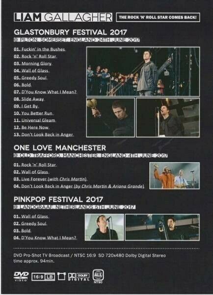 Liam Gallagher The Rock 'N Roll Star Comes Back Oasis Home To Home 2DVD Set F/S