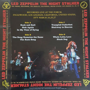 Led Zeppelin The Night Stalker 1975 CD 1 Disc 9 Tracks Empress Valley Hard Rock