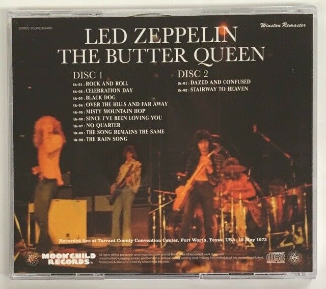 Led Zeppelin The Butter Queen 1973 2CD Soundboard Moonchild Records