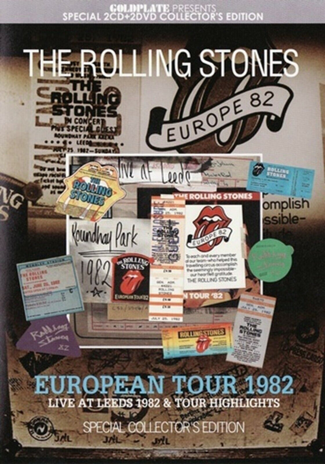 The Rolling Stones European Tour 1982 Leeds Touor Highlights 2 CD 2 DVD Case Set