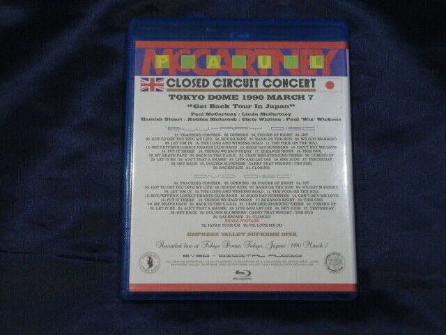 Paul McCartney Closed Circuit Concert Tokyo Dome 1990 1DVD 1Blu-ray Set Music