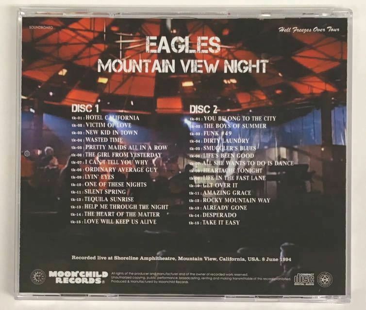 Eagles Mountain View Night 1994 Soundboard CD 2 Discs Case Moonchild Label F/S
