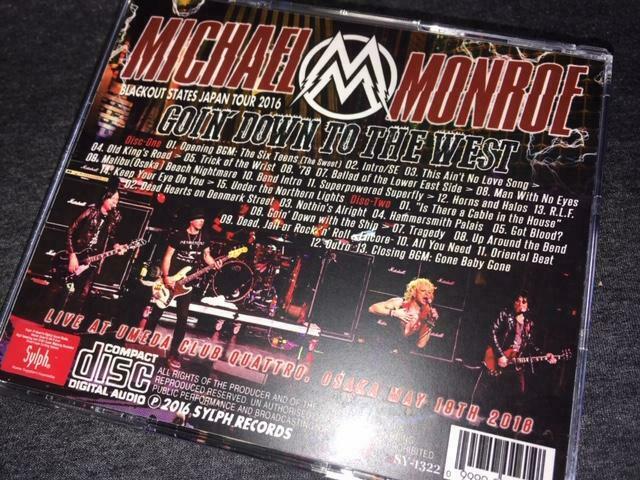 Michael Monroe Goin' Down To The West Live In Osaka 2016 2CDR 28 Tracks