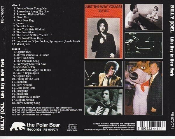 Billy Joel Like Ray In New York Philadelphia CD 2 Discs 31 Tracks Music Rock