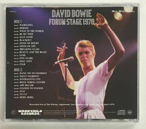 David Bowie Forum Stage 1978 CD 2 Discs Moonchild Mike Millard Tapes AUD New