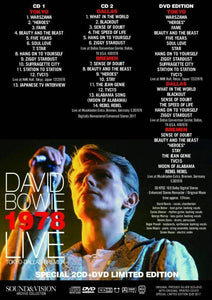David Bowie 1978 Live Can You Hear Me Sound & Vision Archive 4CD 2DVD Set Music