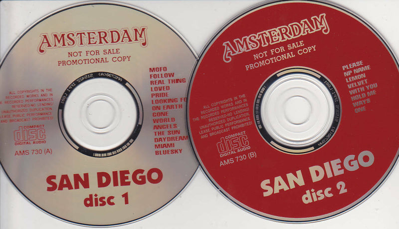 U2 San Diego 1997 2CD Amsterdam