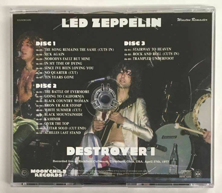 Led Zeppelin Destroyer 1 I 1977 Winston Remaster CD 3 Disc Set Moonchild Records