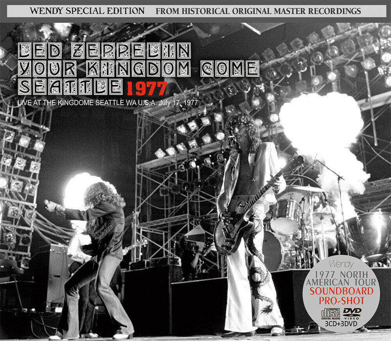 Led Zeppelin Your Kingdom Come Seattle 1977 Wendy Special Edition 3CD 3DVD Set