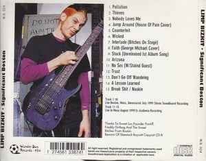 Limp Bizkit Significant Boston 1999 Mass CD 1 Disc 15 Tracks Music Hard Rock F/S