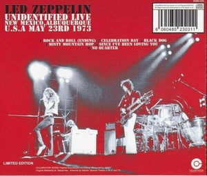 Led Zeppelin Unidentified Live New Mexico Albuquerque 1973 CD 1 Disc 6 Track F/S