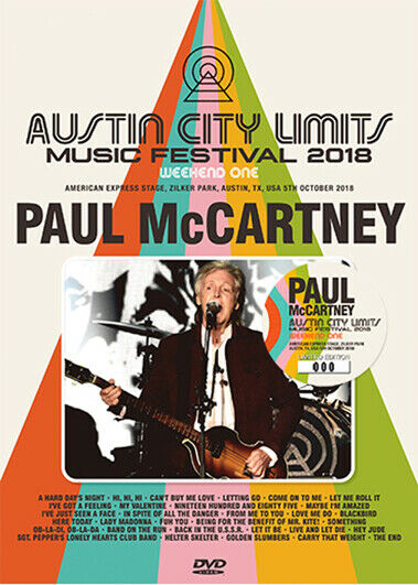 Paul McCartney Austin City Limits 2018 Weekend 1 DVD Ver 30 Tracks Rock Music