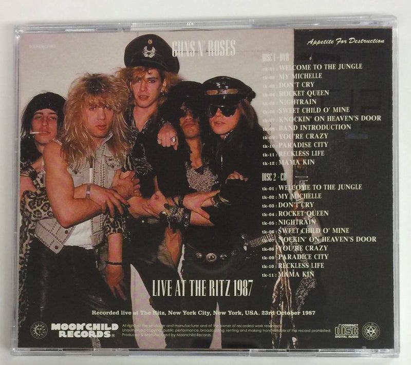 Guns N' Roses Live At The Ritz 1987 1CD 1DVD 2 Discs Set Soundboard Moonchild